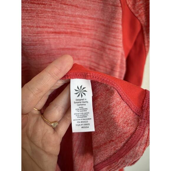 NEW Athleta Women's Coral Half Zip Pullover XL athleisure stretch red workout - Picture 5 of 5
